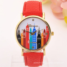 Fournisseur alibaba Chine fournisseur en gros montres en cuir geneva montres femmes 2015